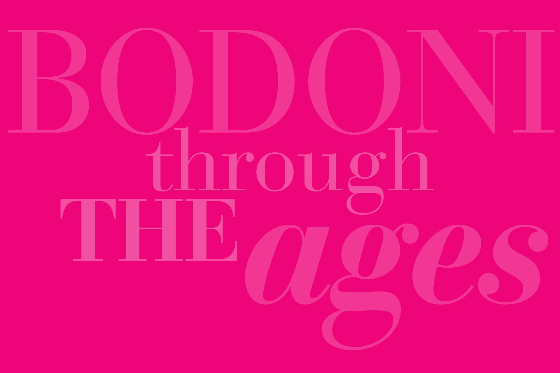Read more about the article Bodoni through the ages